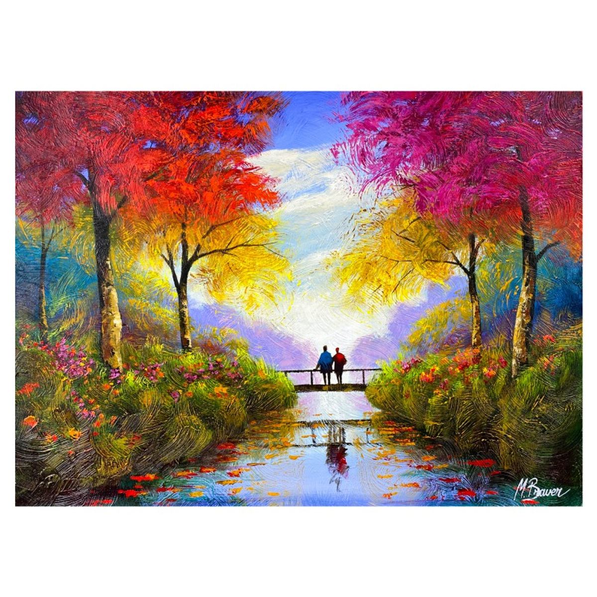 Mark Braver, Original Acrylic Painting on Canvas, Hand Signed with Letter of Authenticity.