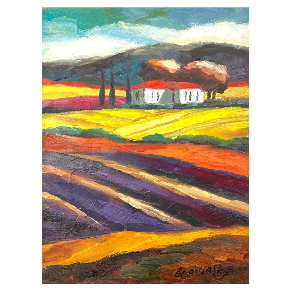 Slava Brodinsky, Hand Signed Original Painting on Canvas with Letter of Authenticity.
