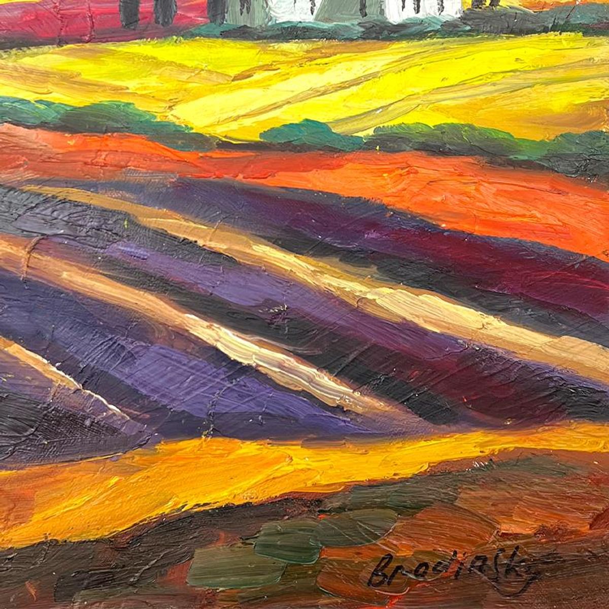 Slava Brodinsky, Hand Signed Original Painting on Canvas with Letter of Authenticity.