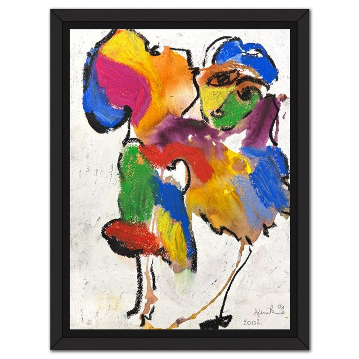 Jenik Cook, Framed Hand Signed Original Painting with Letter of Authenticity.