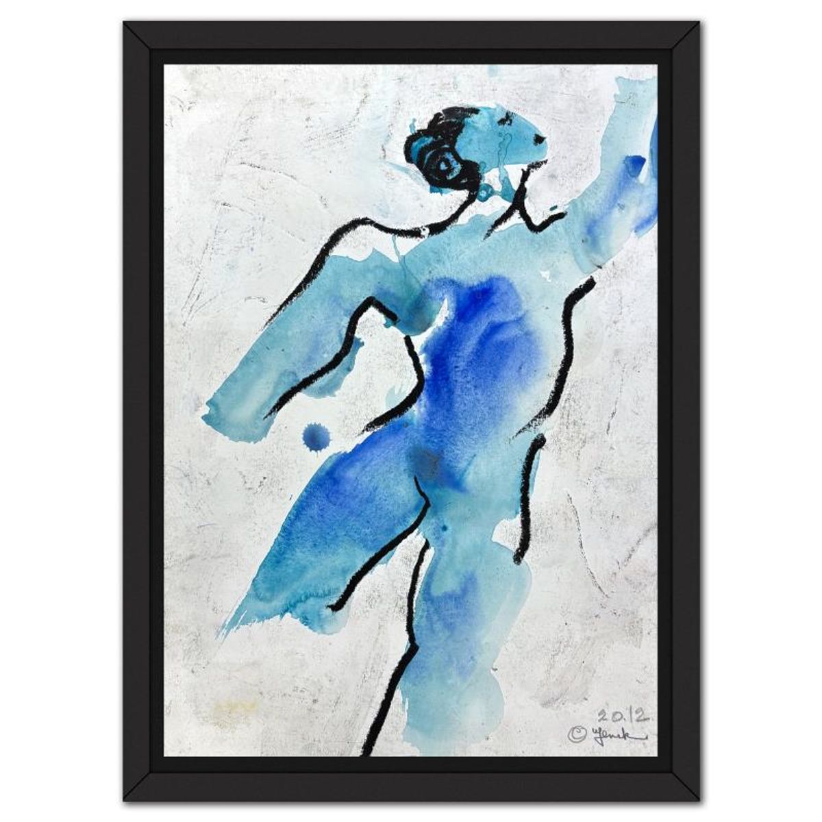 Jenik Cook, Framed Hand Signed Original Painting with Letter of Authenticity.