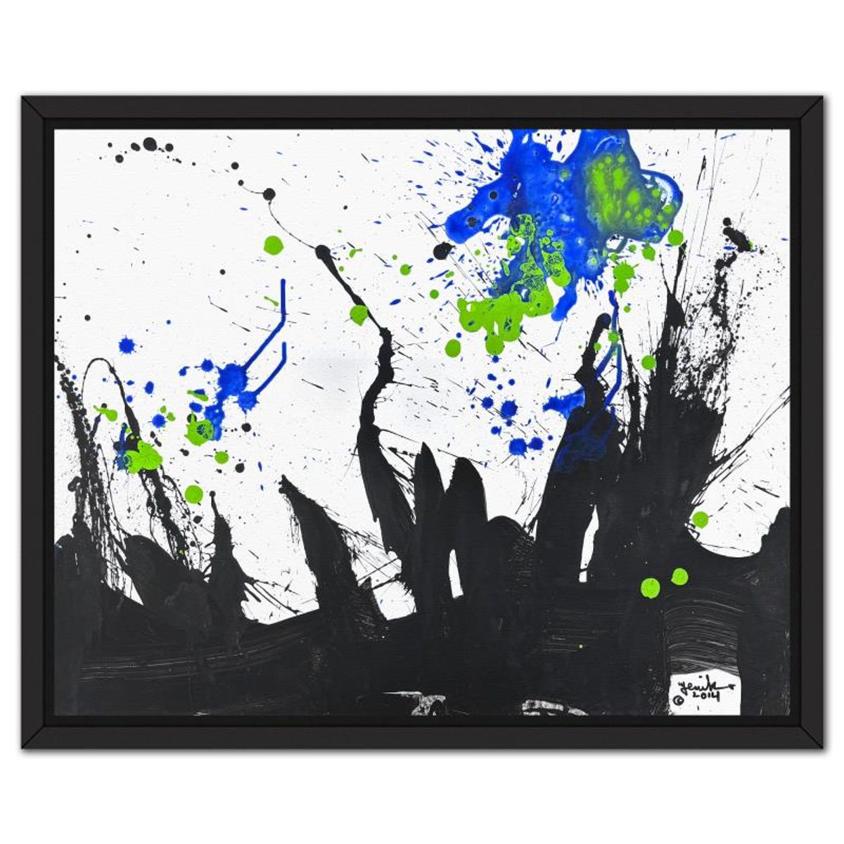 Jenik Cook, Framed Hand Signed Original Painting with Letter of Authenticity.
