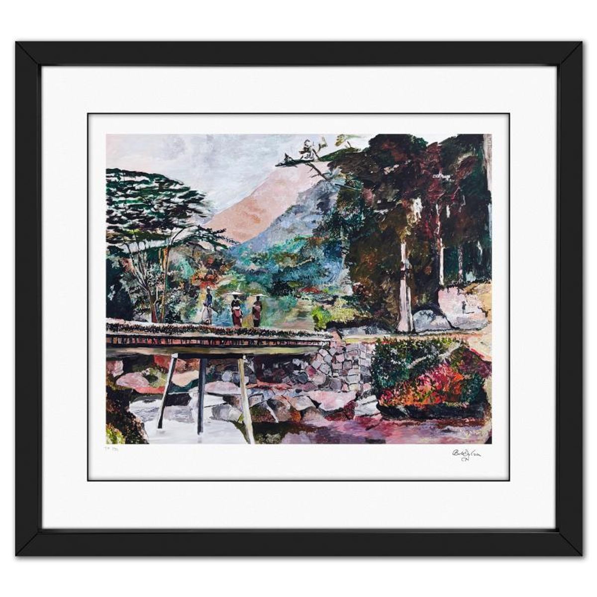 Bob Dylan, "The Bridge" Framed Limited Edition, TP Numbered 1/30 and Hand Signed with Letter of Authenticity.