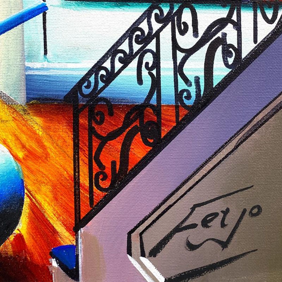 Ferjo, Original Oil Painting on Canvas, Hand Signed with Letter of Authenticity