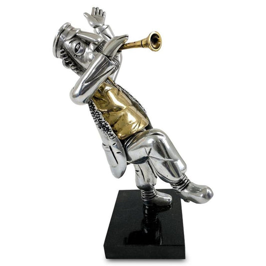 Frank Meisler (1929-2018), Limited Edition Metal Klezmer Horn Player Sculpture, Numbered 278/320 and Signed with Letter of Authenticity.