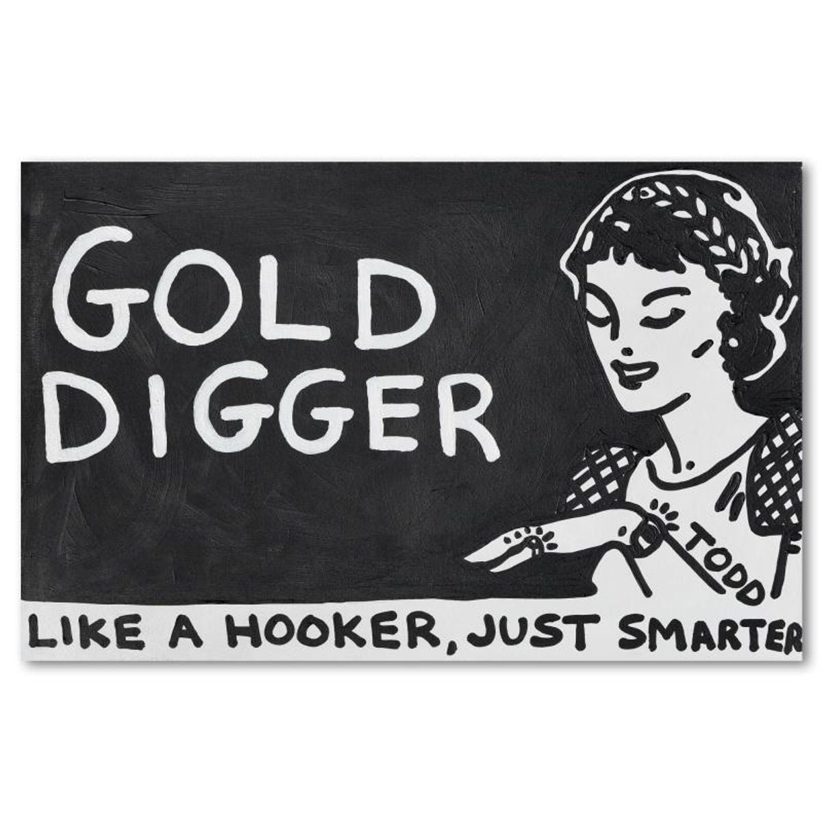 Todd Goldman, "Gold Digger" Original Acrylic Painting on Gallery Wrapped Canvas (36" x 24"), Hand Signed with Letter of Authenticity.