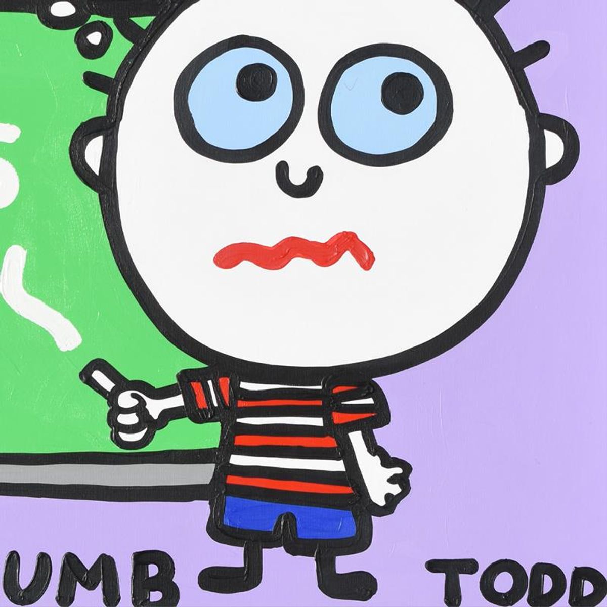 Todd Goldman, "Boys Are Dumb" Original Acrylic Painting on Gallery Wrapped Canvas (48" x 36"), Hand Signed with Letter of Authenticity.