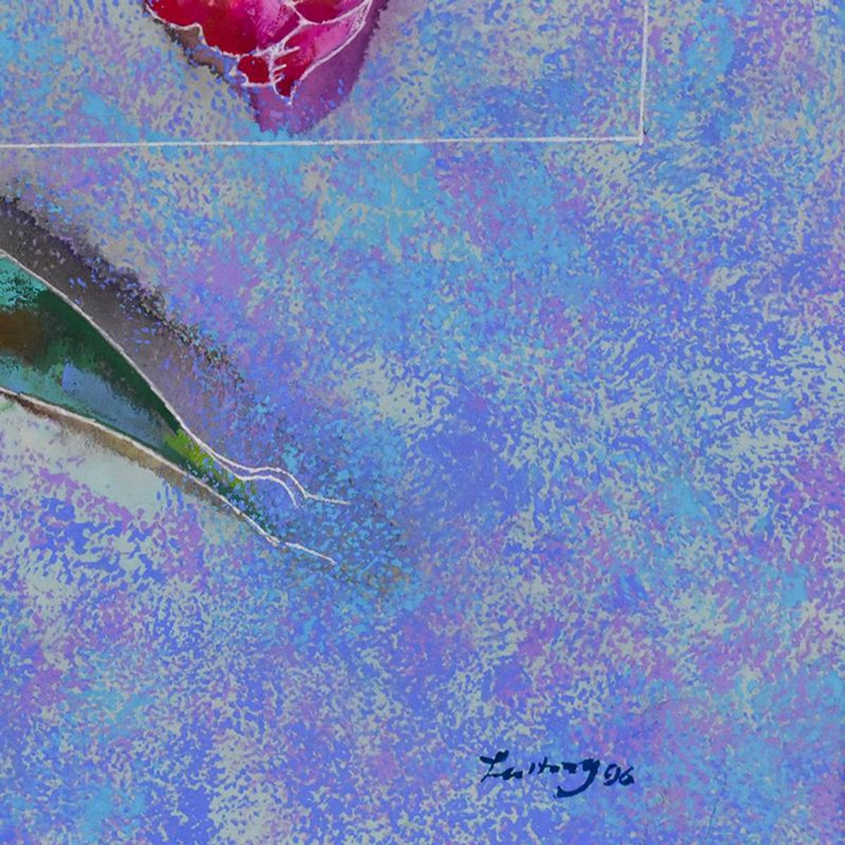 Lu Hong, "Esoteric Dream III (1996)" Framed Original Mixed Media Painting, Hand Signed with Letter of Authenticity.