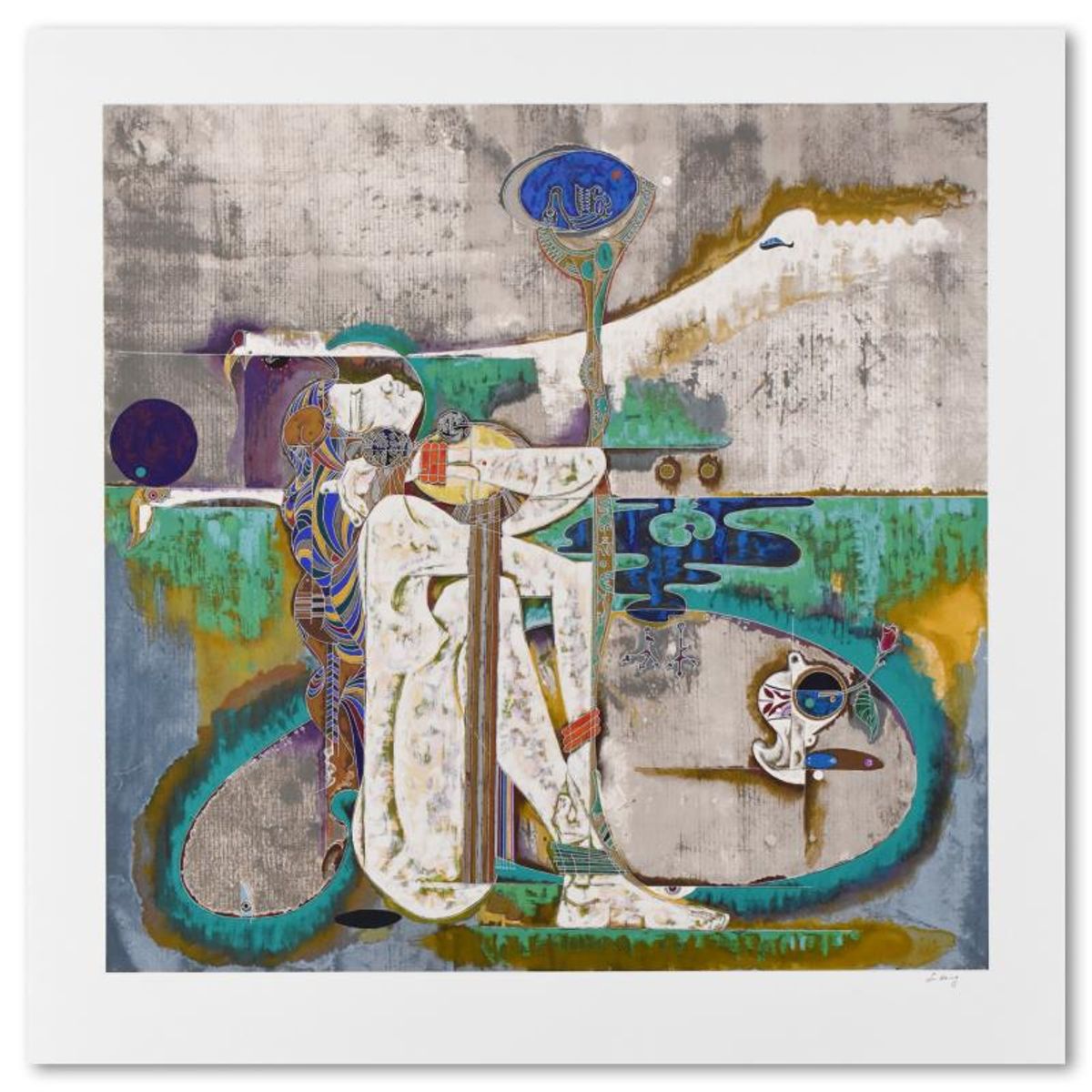 Lu Hong, "Mystery of a Secret" Limited Edition Serigraph on Paper, Numbered and Hand Signed with Letter of Authenticity