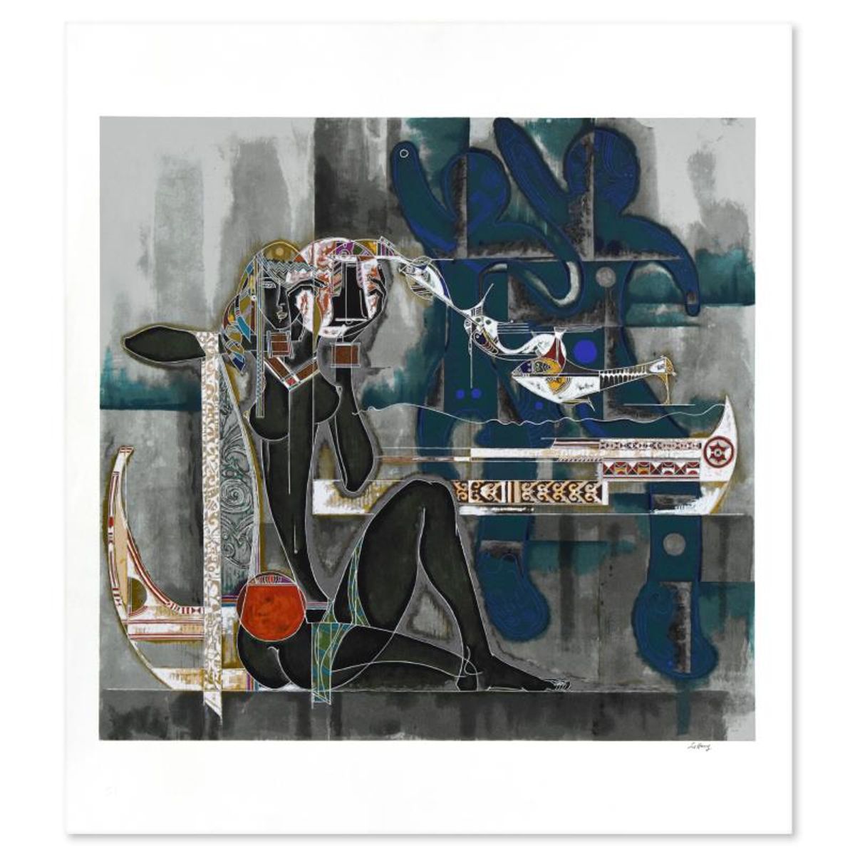 Lu Hong, "Heart and Soul" Limited Edition Serigraph, Numbered 206/300 and Hand Signed with Letter of Authenticity (Disclaimer)