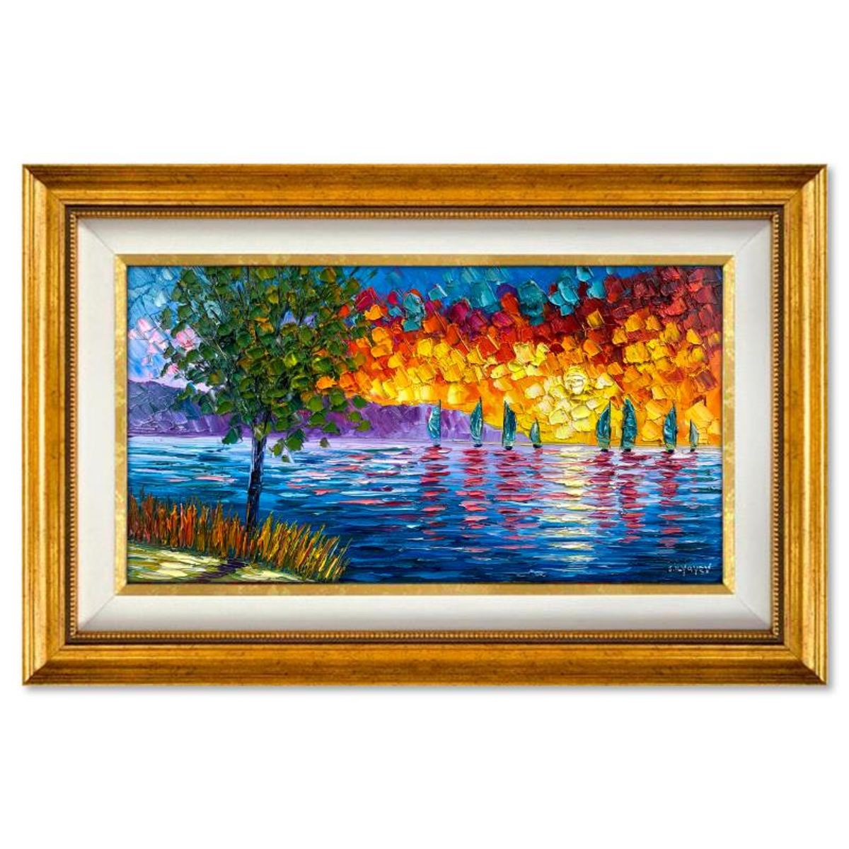 Slava Ilyayev, Framed Original Oil Painting on Canvas, Hand Signed with Letter of Authenticity.