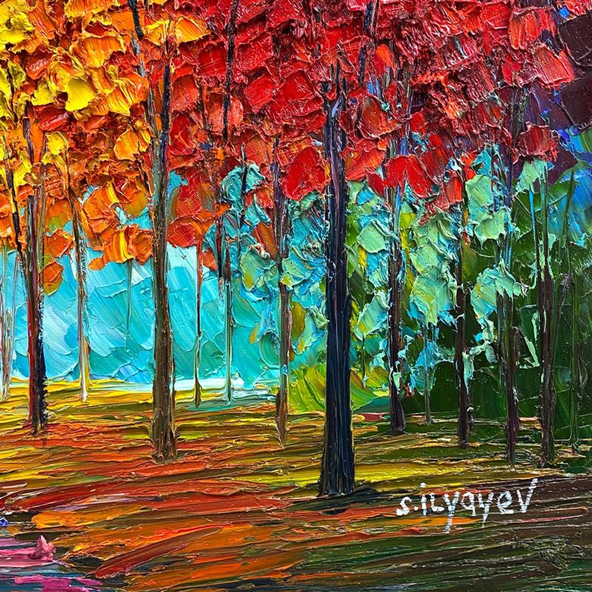 Slava Ilyayev, Framed Original Oil Painting on Canvas, Hand Signed with Letter of Authenticity.