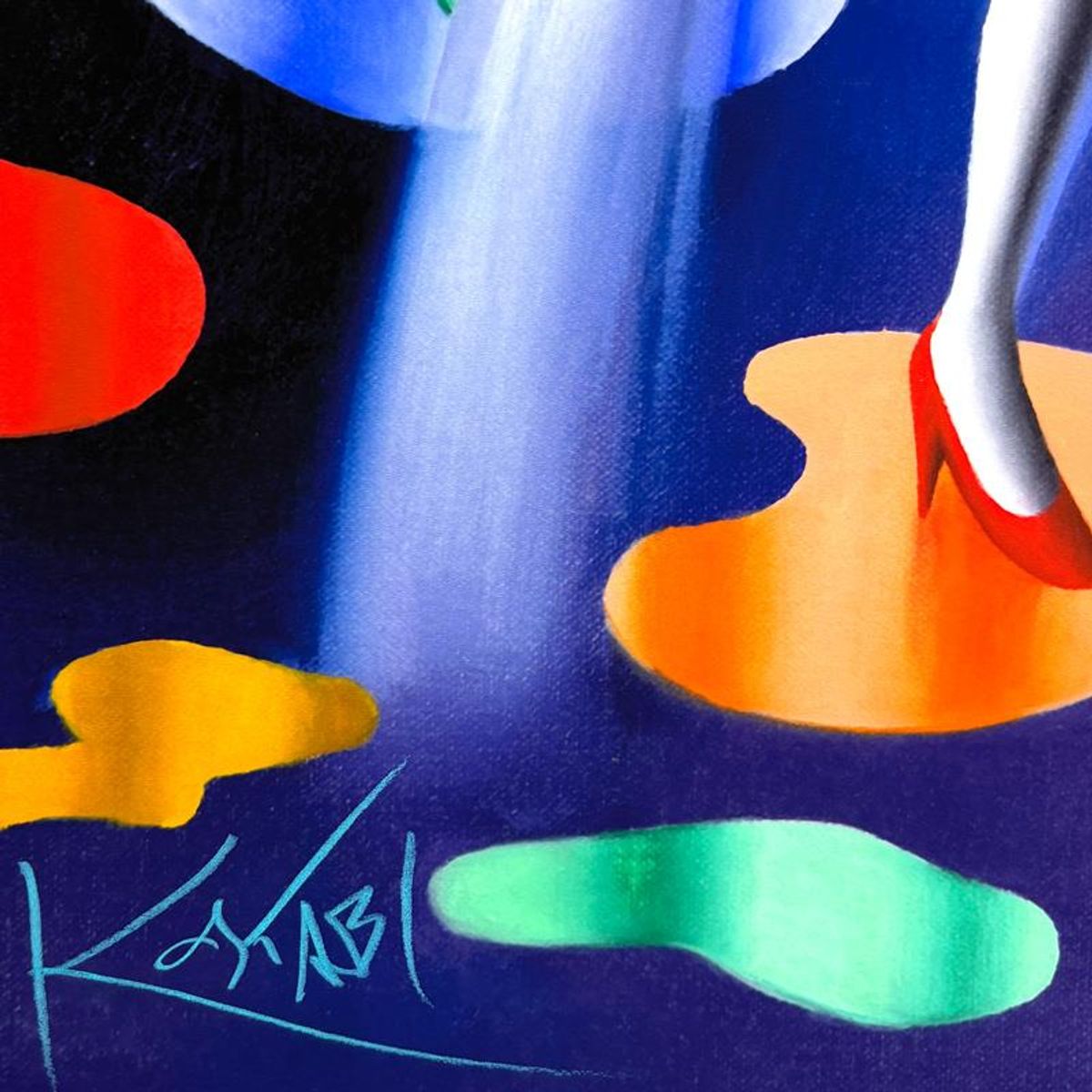 Mark Kostabi, "Salty" Limited Edition, MP Numbered 9/15 and Hand Signed with Letter of Authenticity.