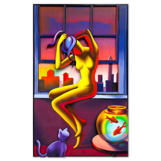 Mark Kostabi, "Twilight Desire" Limited Edition 3D Serigraph on Board, AP Numbered 20/27 and Hand Signed with Letter of Authenticity.