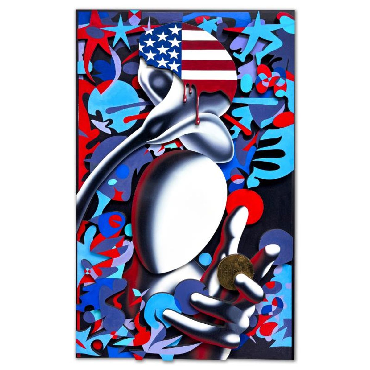 Mark Kostabi, "Dreams of Gold" Limited Edition 3D Serigraph on Board, AP Numbered 9/9 with Letter of Authenticity.