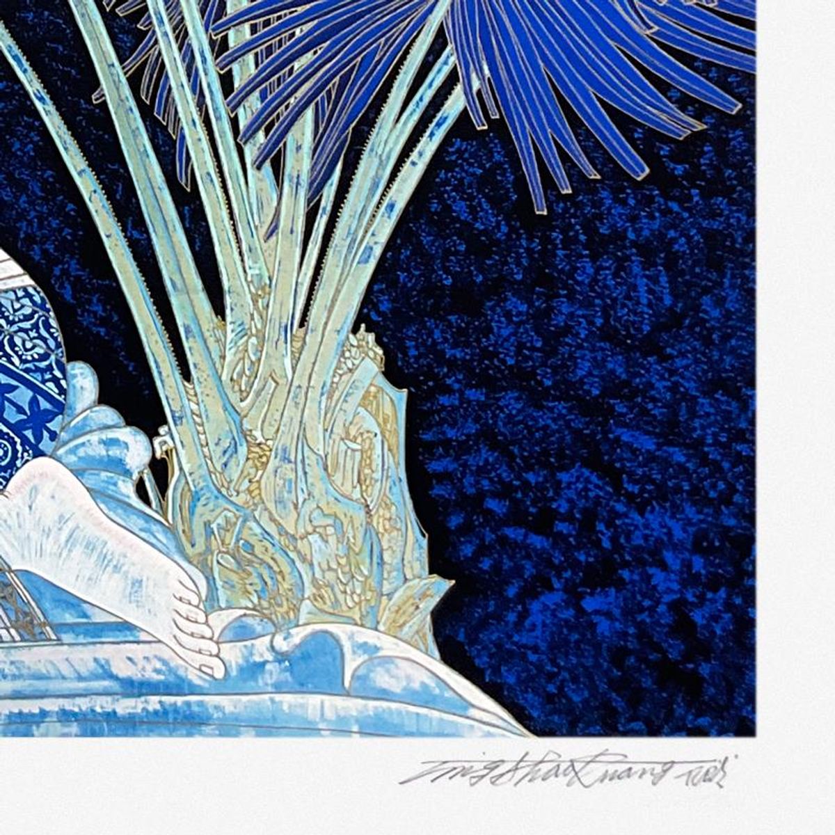 Ting Shao Kuang, "Lady with Beige Hat" Limited Edition Printers Proof Serigraph, Numbered 1/2 and Hand Signed with Letter of Authenticity