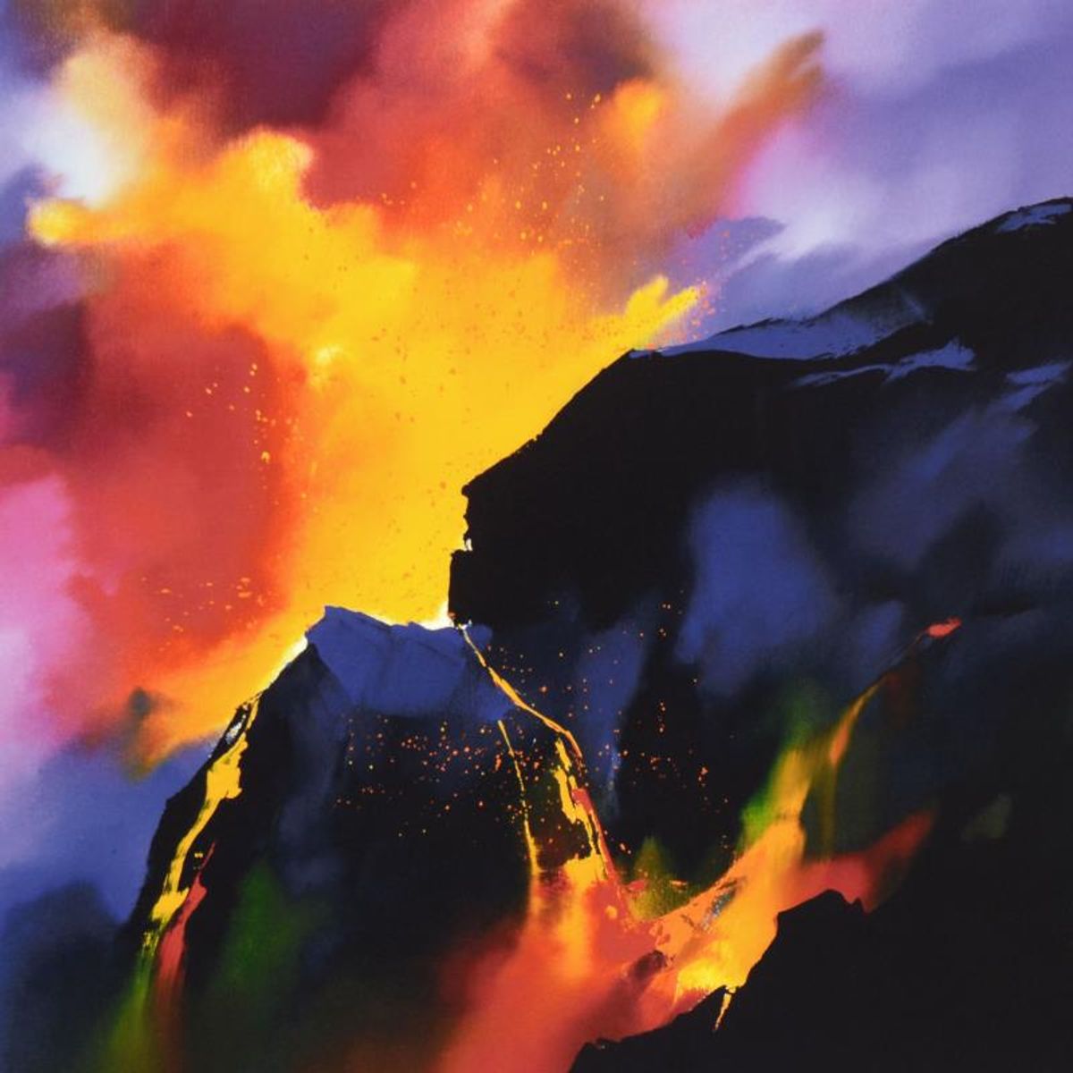 Thomas Leung, "Curtain of Fire" Limited Edition, Numbered 29/100 and Hand Signed with Letter of Authenticity.