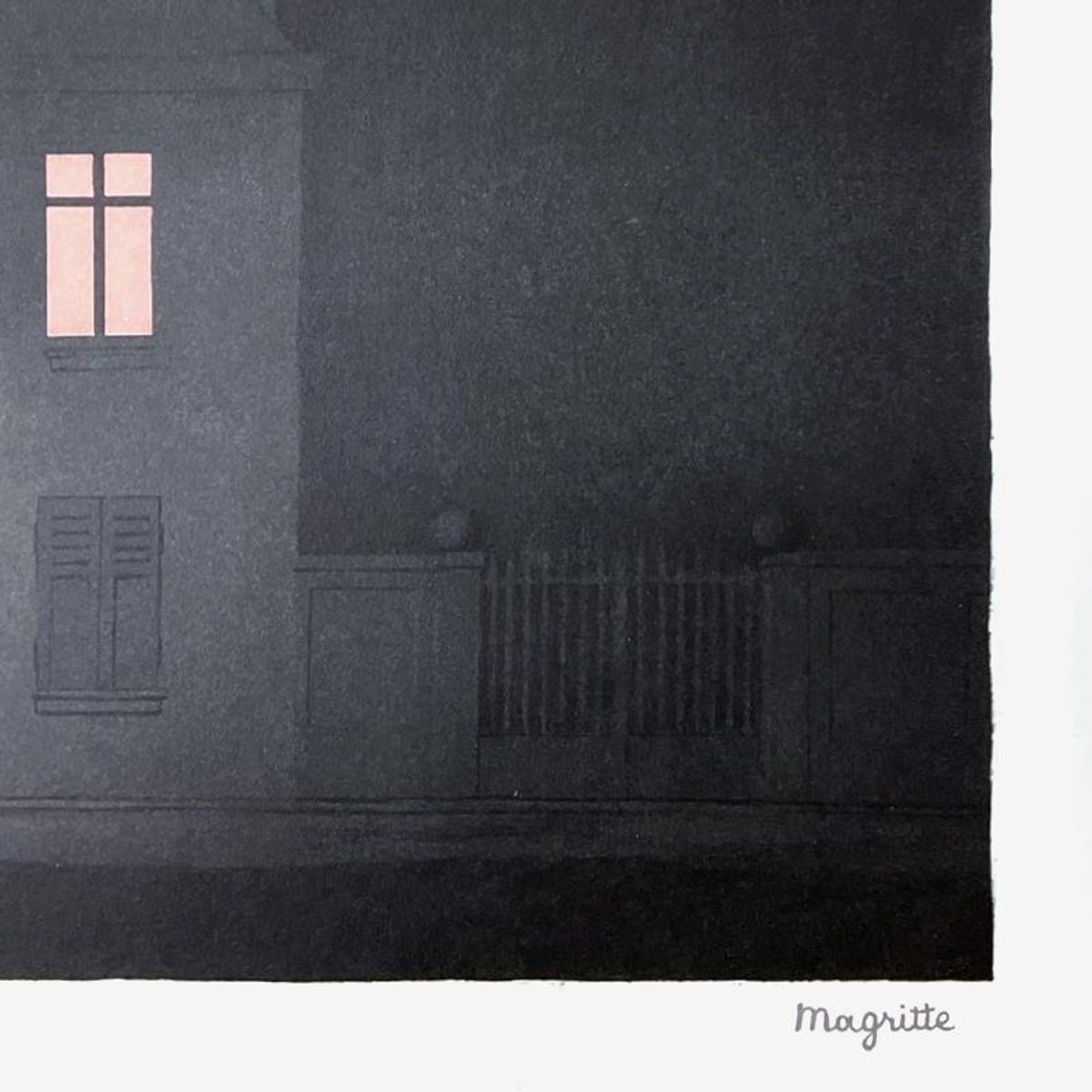 Rene Magritte 1898-1967 (After), "L'Empire des Lumieres" Framed Limited Edition Lithograph, Estate Signed and Numbered 109/300 with Certificate of Authenticity.