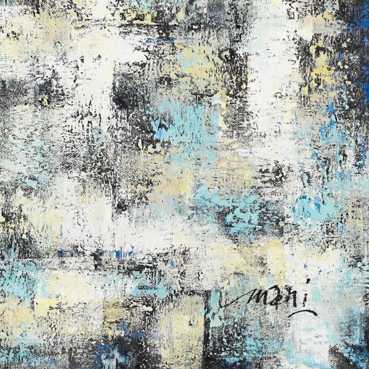 Mani, Original Acrylic Painting (36" x 36") on Canvas, Hand Signed with Letter of Authenticity.