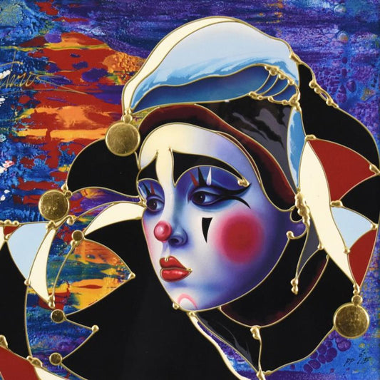 Martiros Manoukian, "Wistful Beauty" Framed Limited Edition Mixed Media Silkscreen, PP Numbered and Hand Signed with Letter of Authenticity.