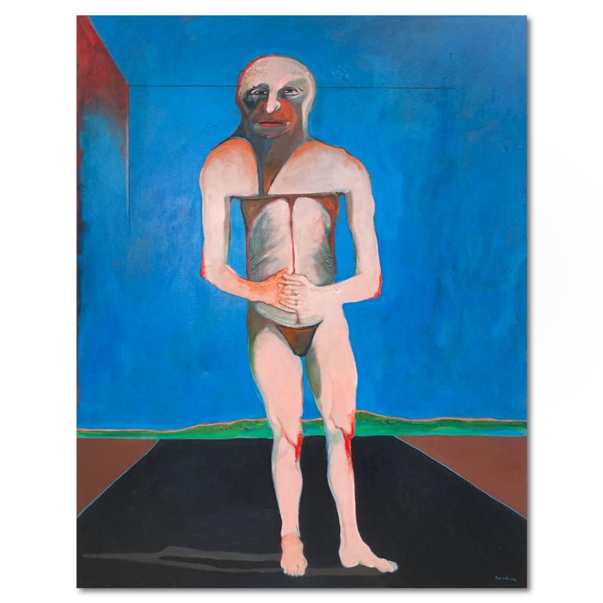 Milton Berwin (1925-2023), Original Painting on Canvas (62" x 48"), Dated 2004 and Hand Signed with Letter of Authenticity.