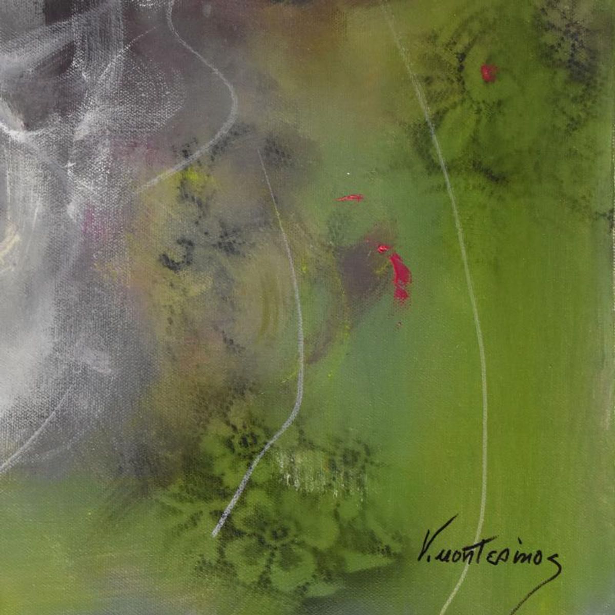 Victoria Montesinos, Original Oil Painting on Canvas (40" x 30"), Hand Signed with Letter of Authenticity.