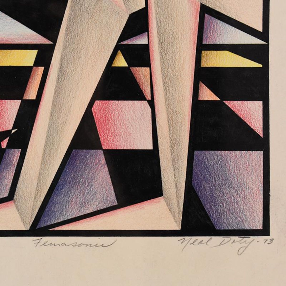 Neal Doty (1941-2016), Framed Original Drawing, Hand Signed with Letter of Authenticity.