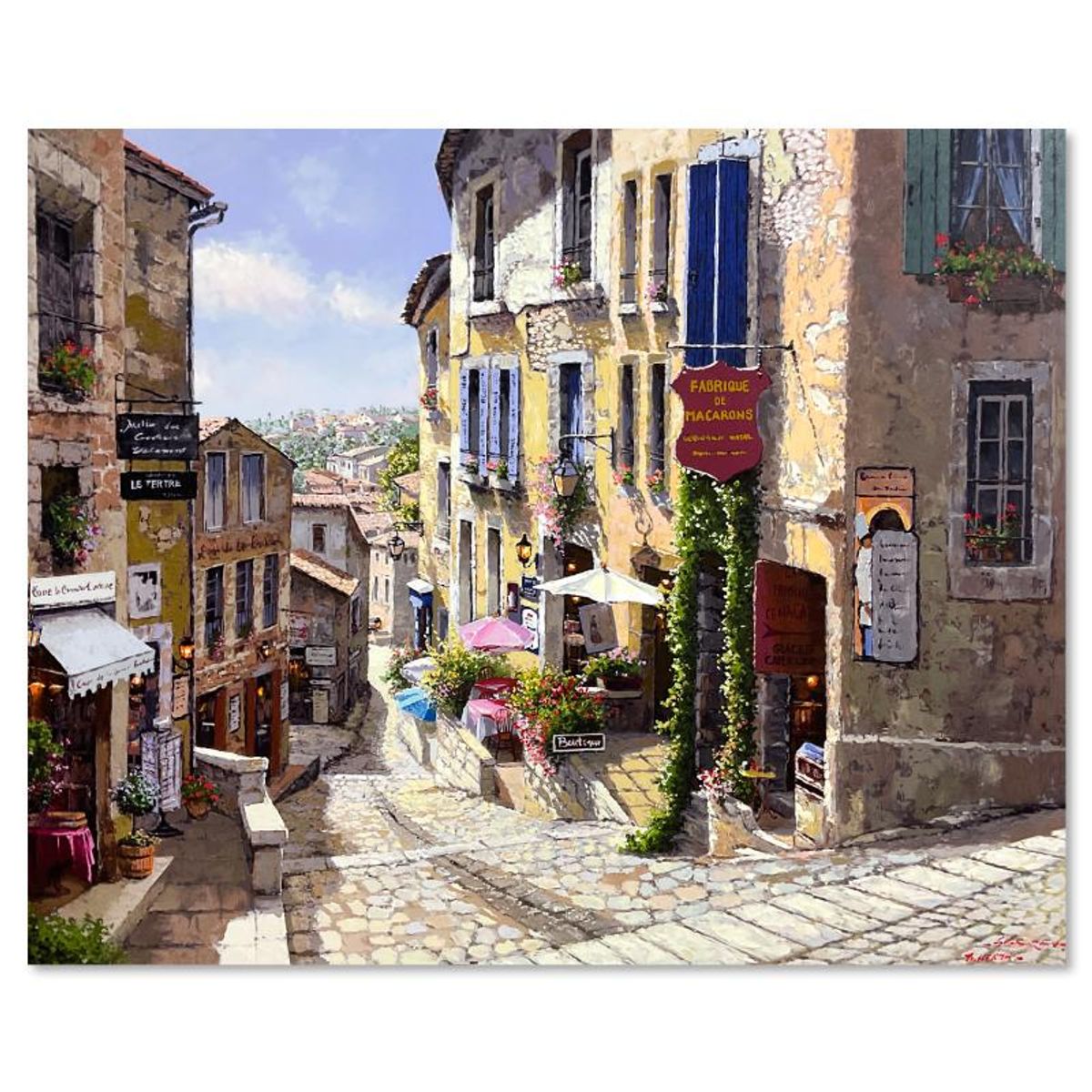 Sam Park, "St Emilion" Hand Embellished Personalized Unumbered Publisher's Proof on Canvas (36" x 45"), Hand Signed with Letter of Authenticity.