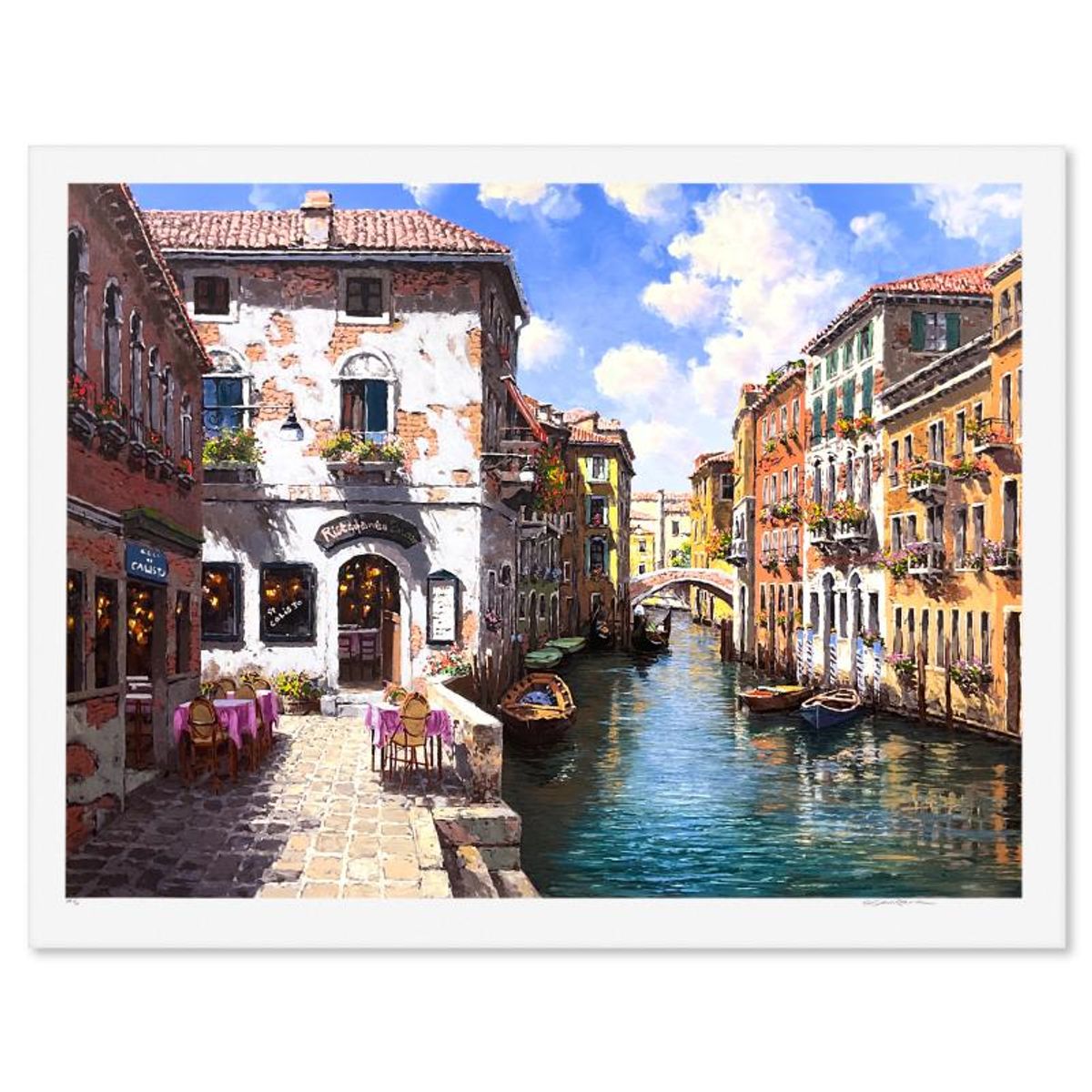 Sam Park, "Venetian Colors" Limited Edition Printer's Proof Serigraph, Numbered 1/4 and Hand Signed with Letter of Authenticity.