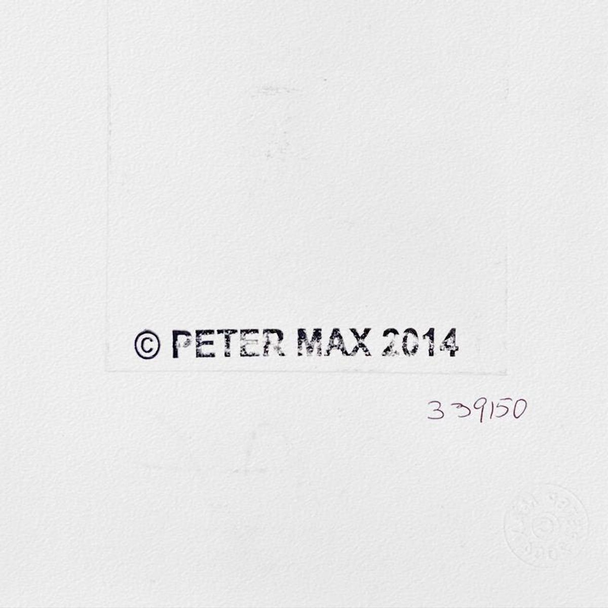 Peter Max, Framed One-of-a-Kind Mixed Media, Hand Signed with Registration Number Certifying Authenticity.