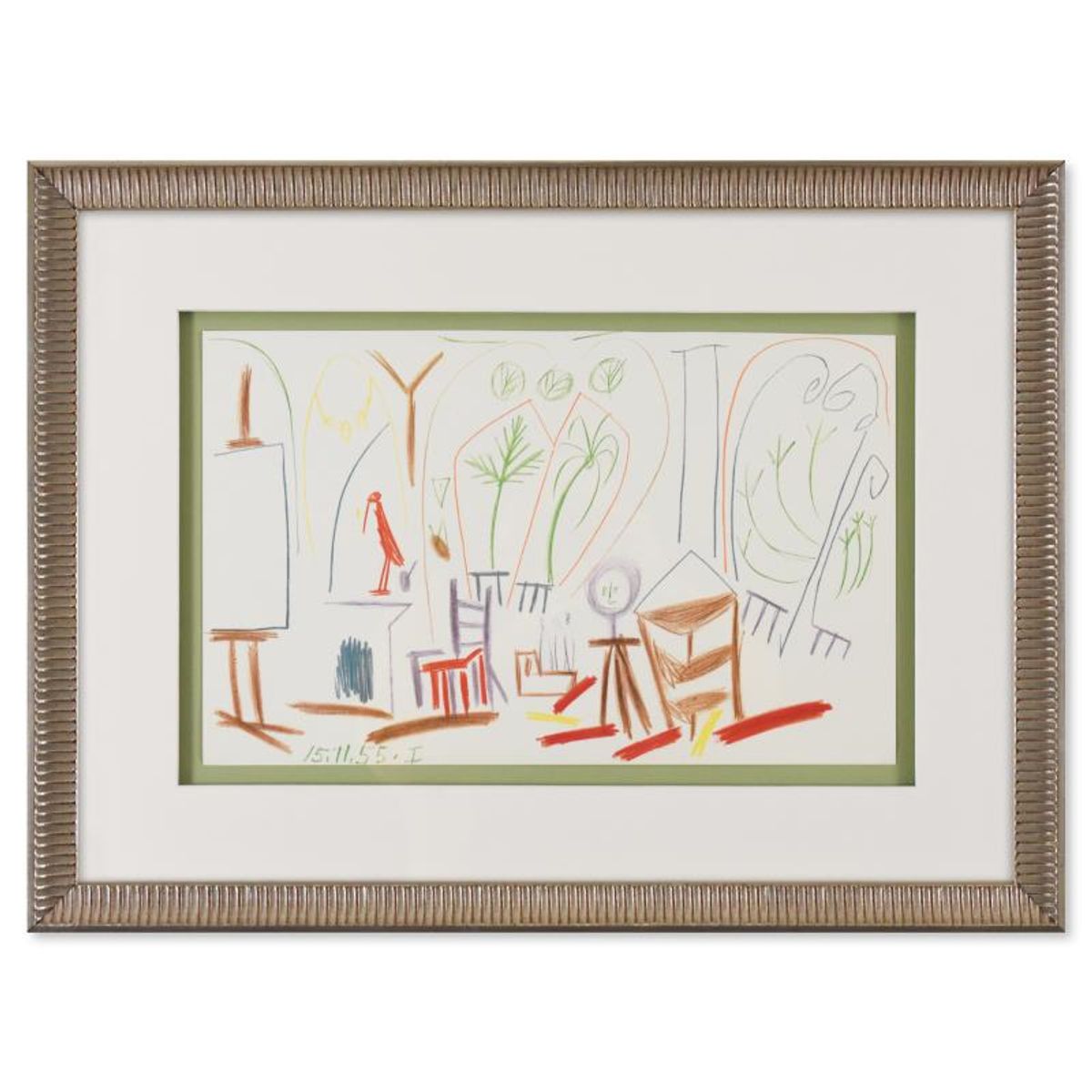 Pablo Picasso (1881-1973), "Carnet de Californie 15.11.55-I" Framed Lithograph on Paper, with Letter of Authenticity.