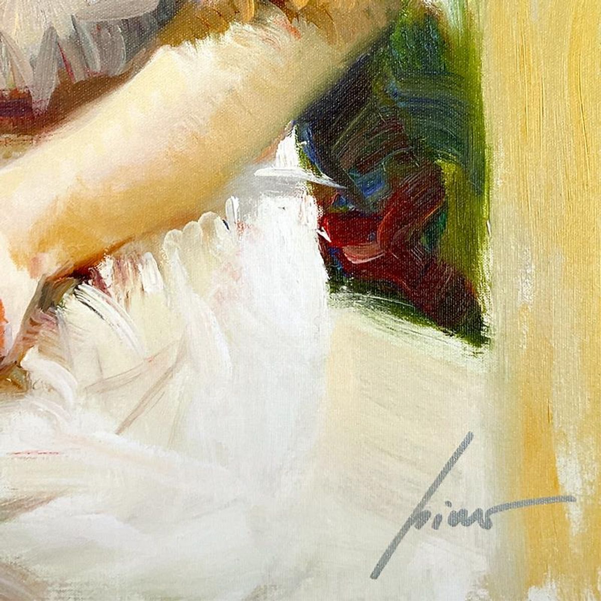 Pino (1939-2010), "Divine" Limited Edition on Canvas, Numbered and Hand Signed with Certificate of Authenticity.