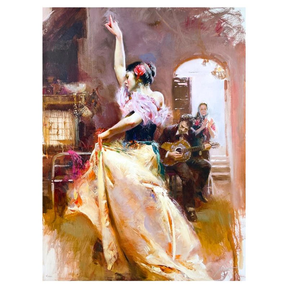 Pino (1939-2010), "The Lady of Seville" Limited Edition on Canvas, HC Numbered 5/25 and Hand Signed with Certificate of Authenticity.