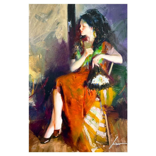 #1 in Edition - Pino (1939-2010), "Spanish Beauty" Limited Edition on Canvas, HC Numbered 1/10 and Hand Signed with Certificate of Authenticity.