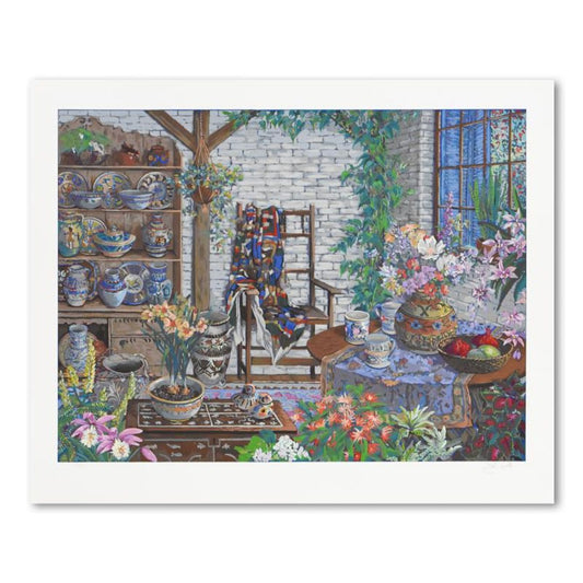 John Powell, "Interior with Chair" Limited Edition Serigraph, Numbered 6/295 and Hand Signed with Letter of Authenticity.