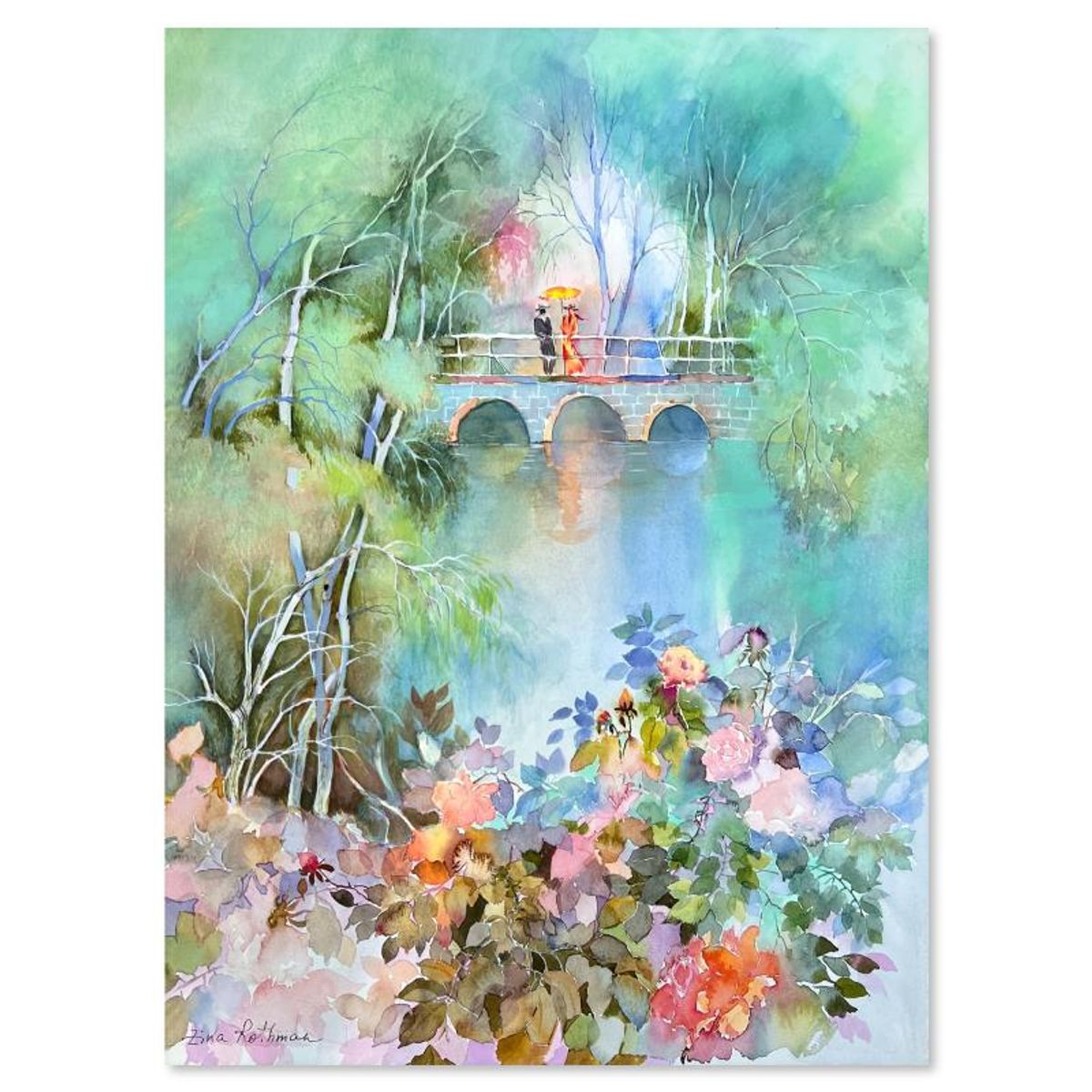 Zina Roitman, Hand Signed Original Painting with Letter of Authenticity.