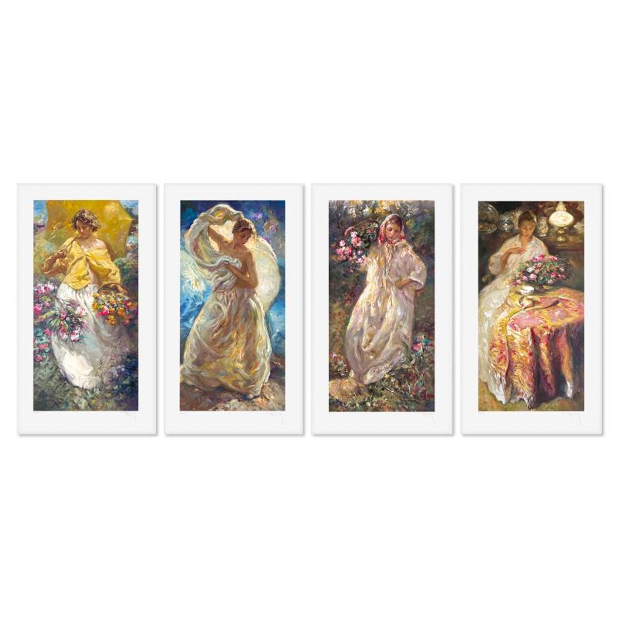 Royo, "Four Seasons (Suite)" Limited Edition Printer's Proof Serigraph, Numbered 1/7 and Hand Signed with Letter of Authenticity.