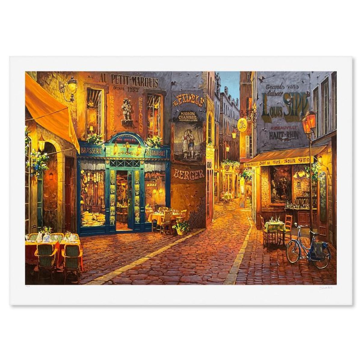 Viktor Shvaiko, "Au Petit Marquis" Limited Edition Printer's Proof Serigraph (28" x 42"), Numbered 1/3 and Hand Signed with Letter of Authenticity.
