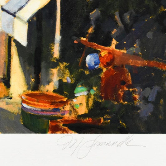 Marilyn Simandle, "Cafe Bella" Limited Edition, Numbered and Hand Signed with Letter of Authenticity.