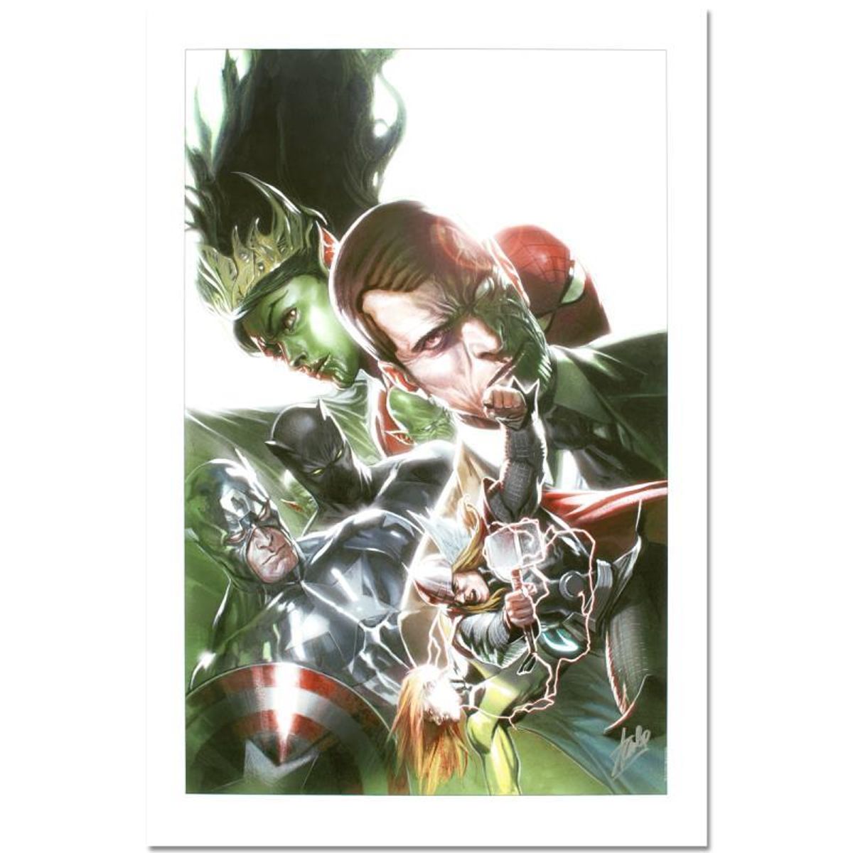 Stan Lee Signed, Marvel Comics Limited Edition Canvas 3/10 "What If? Secret Invasion #1" with Certificate of Authenticity.