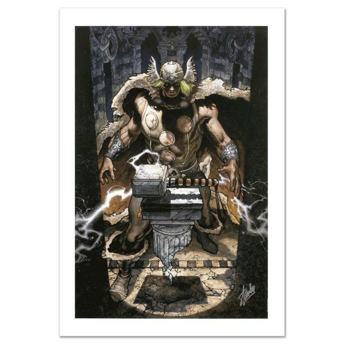 Stan Lee Signed, Marvel Comics "Thor: For Asgard #6" Limited Edition Canvas 8/10 with Certificate of Authenticity.