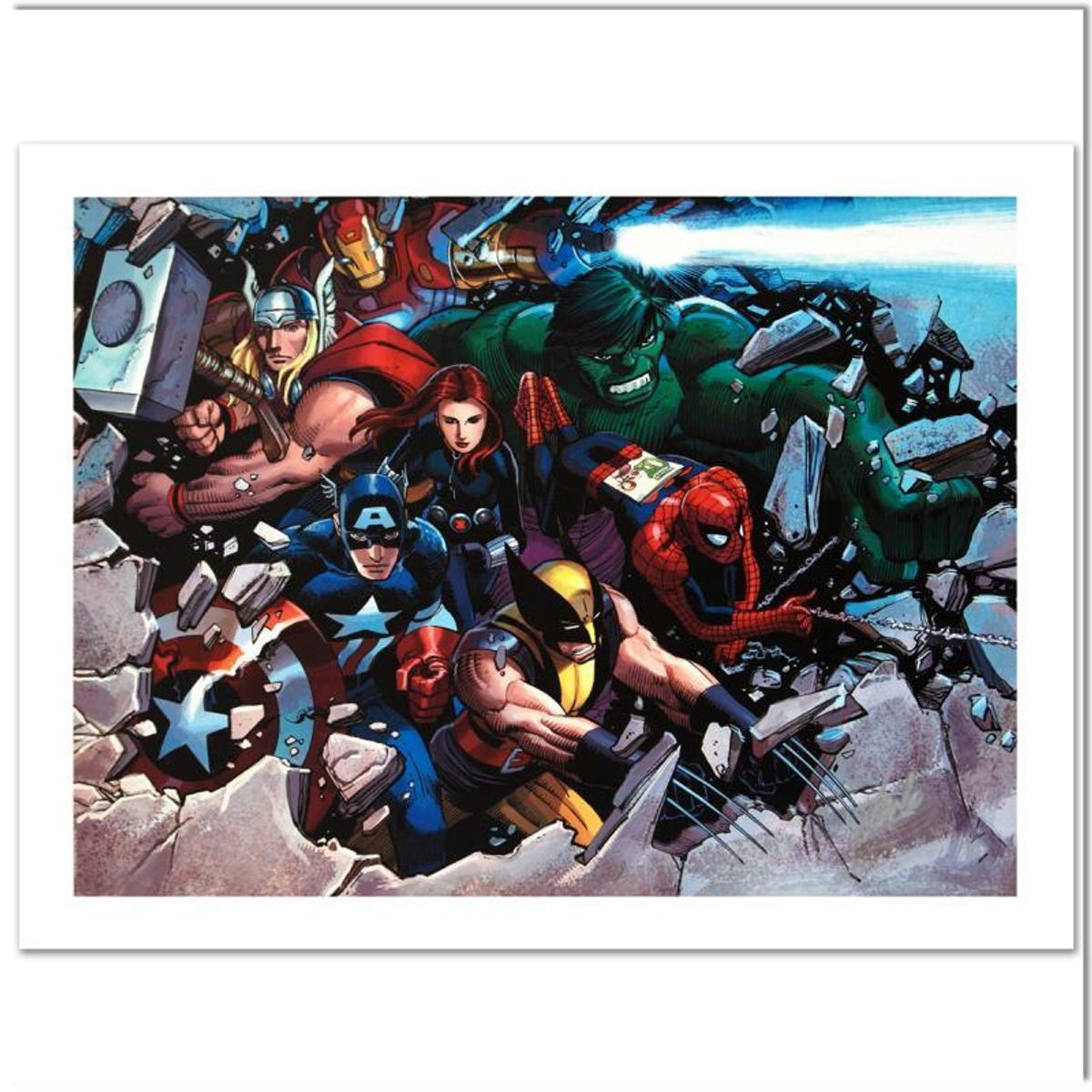 Stan Lee Signed, Marvel Comics "Son of Marvel: Reading Chronology" Limited Edition Canvas 9/10 with Certificate of Authenticity.