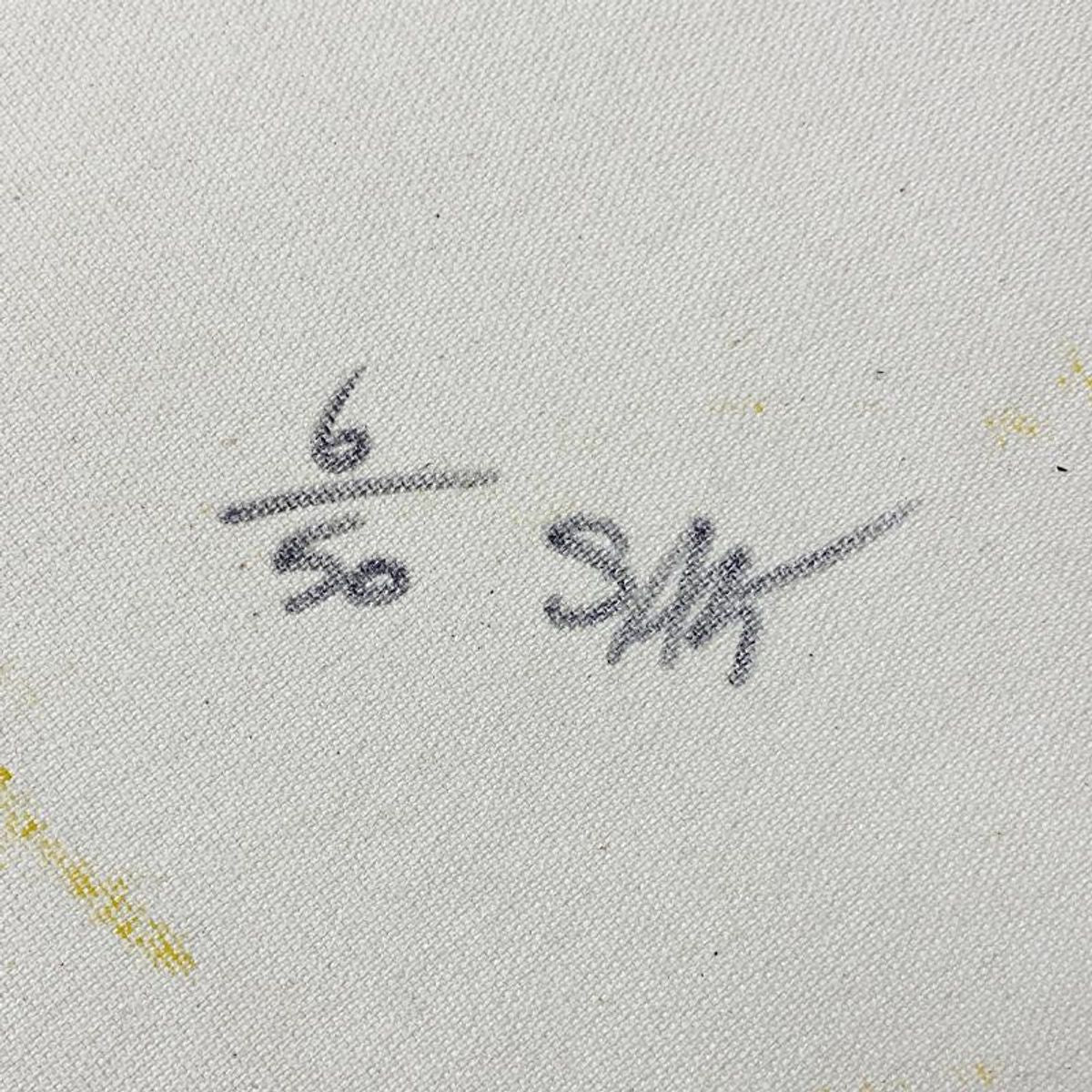 Steve Kaufman (1960-2010), "Ben Half Dollar" Framed Hand Embellished Limited Edition Silscreen, Numbered 6/50 Inverso and Hand Signed with Letter of Authenticity