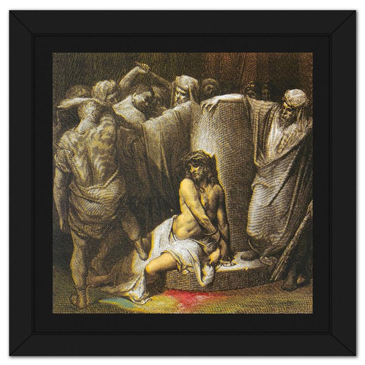 Steve Kaufman (1960-2010), "Jesus in Thorns" Framed Hand Embellished Limited Edition Silscreen, Numbered AP 10/50 Inverso and Hand Signed with Letter of Authenticity
