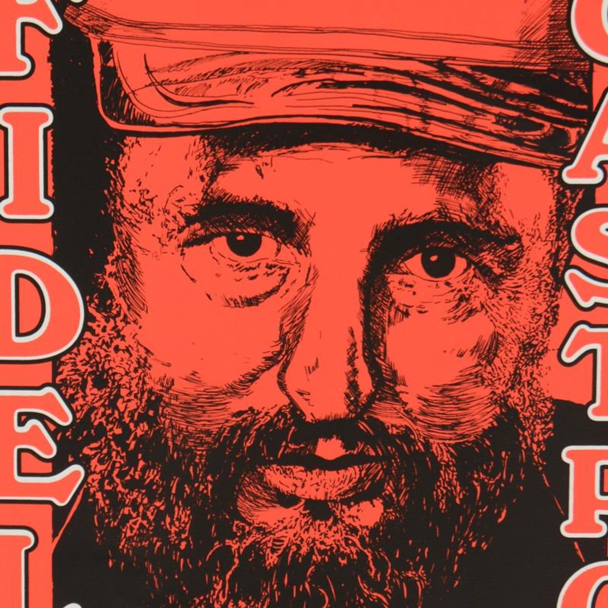 Steve Kaufman (1960-2010), "Fidel Castro" Limited Edition Hand Pulled Silkscreen on Canvas, Numbered 4/50 and Hand Signed Inverso with Letter of Authenticity.