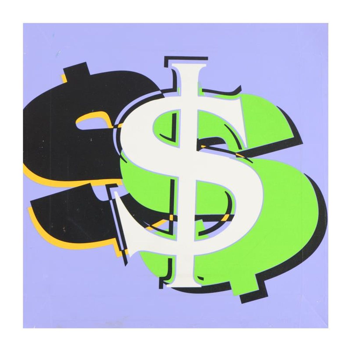 Steve Kaufman (1960-2010), "Dollar Sign (Purple)" Limited Edition Hand Pulled Silkscreen on Canvas, Numbered 5/50 and Hand Signed Inverso with Certificate of Authenticity.