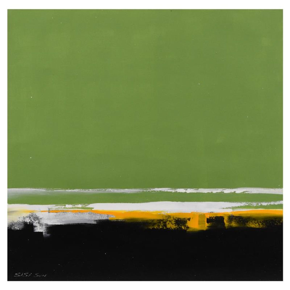 Sisi Sun, "Sun Other Side 1" Original Acrylic Painting on Canvas, Hand Signed with Letter of Authenticity.