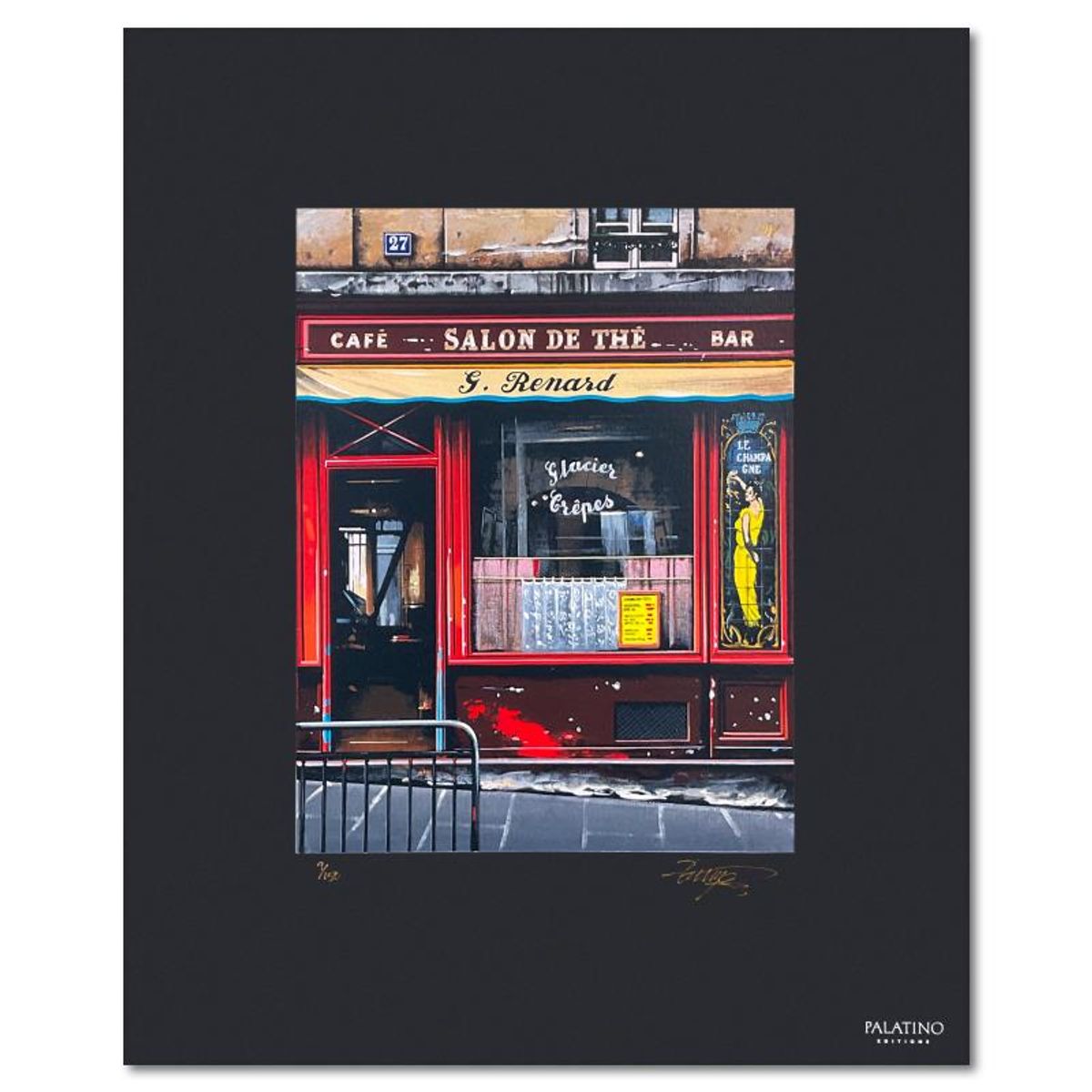 Thomas Pradzynski (1951-2007), "Salon de The" Limited Edition Serigraph, Numbered 9/150 and Hand Signed with Letter of Authenticity