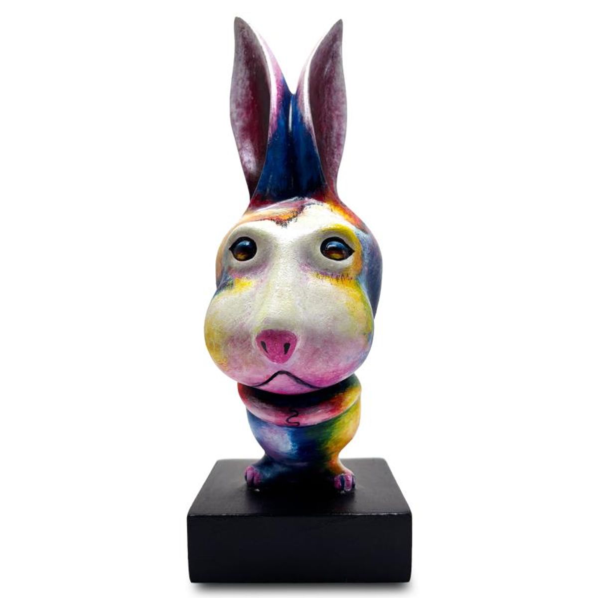 Wang, "Long Ears" Limited Edition Resin Sculpture, Numbered 12/99 and Hand Signed with Letter of Authenticity.