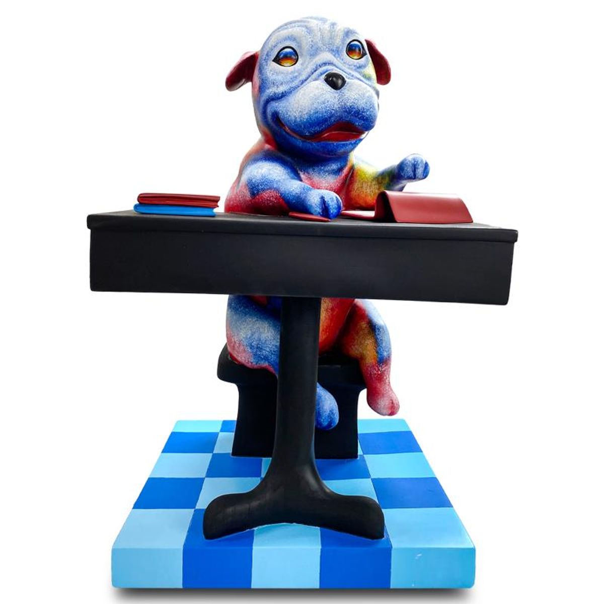 Wang, "Back to School Blues" Hand Painted Limited Edition Resin Sculpture, Numbered AP 6, Hand Signed and Letter of Authenticity